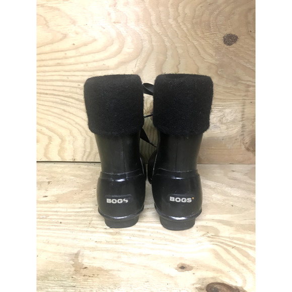 Bogs Boots Womens 7 Black Becca Solids Bow Rain Boots Mid Calf Pull On - Picture 8 of 8